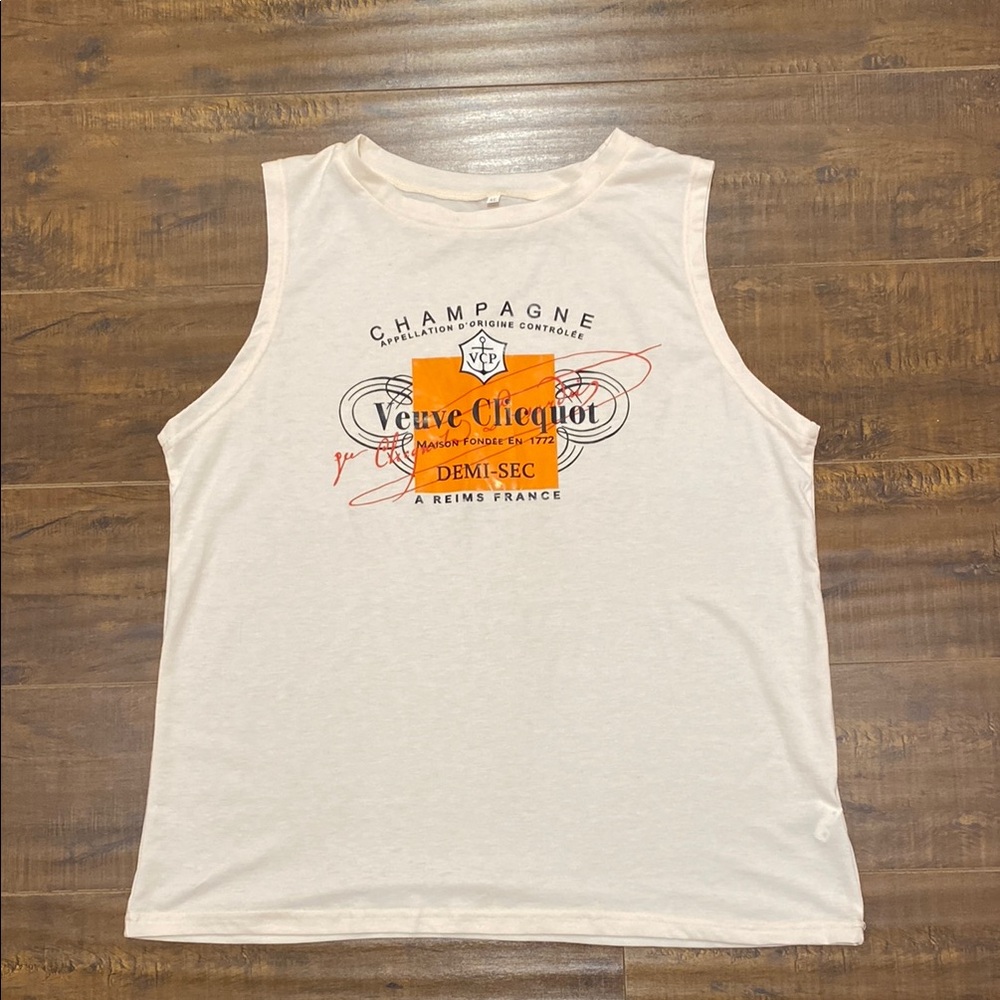 Veuve Clicquot Graphic Tank Top NWOT